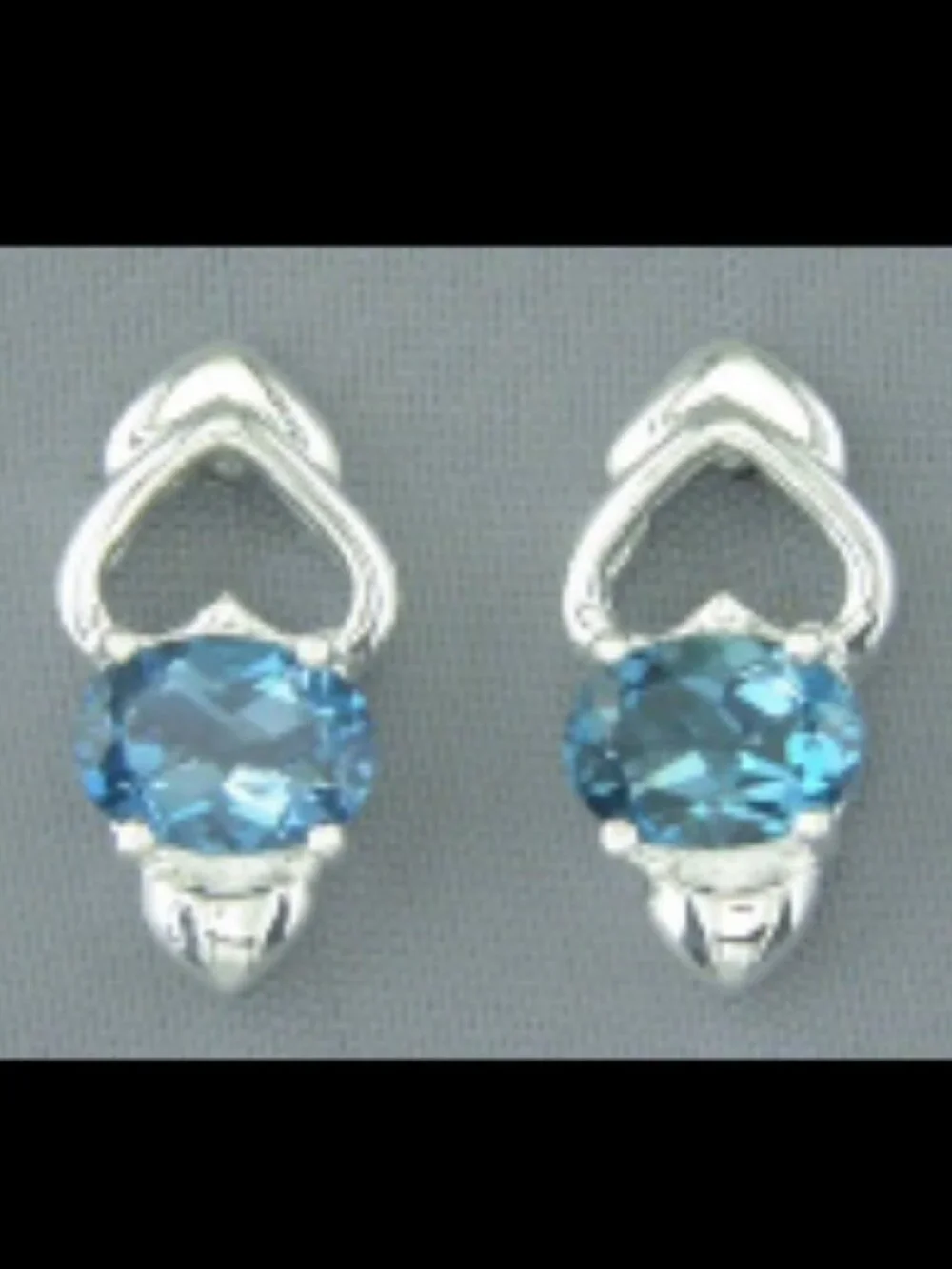 Classy 2-Carat London Blue Topaz Silver Earrings